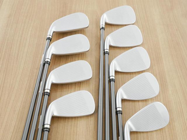 Iron set : PRGR : ชุดเหล็กกระเทย PRGR Super Egg Iron (รุ่นปี 2023 ตัวท๊อปสุด หน้าเด้งเกินกฏ ใช้แข่งไม่ได้ ตีไกลมากๆ) มีเหล็ก 5-Pw,Aw,As,Sw (9 ชิ้น เต็มเซ็ต) ก้านกราไฟต์ Flex SR (M-40)