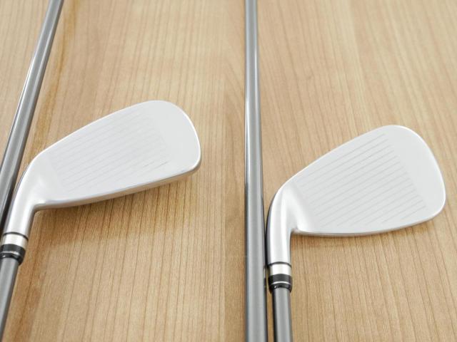 Iron set : PRGR : ชุดเหล็กกระเทย PRGR Super Egg Iron (รุ่นปี 2023 ตัวท๊อปสุด หน้าเด้งเกินกฏ ใช้แข่งไม่ได้ ตีไกลมากๆ) มีเหล็ก 5-Pw,Aw,As,Sw (9 ชิ้น เต็มเซ็ต) ก้านกราไฟต์ Flex SR (M-40)