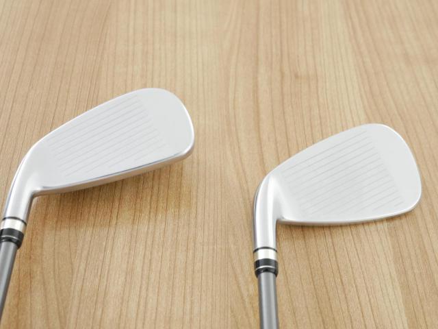 Iron set : PRGR : ชุดเหล็กกระเทย PRGR Super Egg Iron (รุ่นปี 2023 ตัวท๊อปสุด หน้าเด้งเกินกฏ ใช้แข่งไม่ได้ ตีไกลมากๆ) มีเหล็ก 5-Pw,Aw,As,Sw (9 ชิ้น เต็มเซ็ต) ก้านกราไฟต์ Flex SR (M-40)