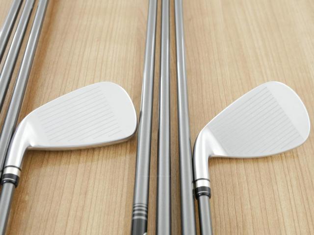 Iron set : PRGR : ชุดเหล็กกระเทย PRGR Super Egg Iron (รุ่นปี 2023 ตัวท๊อปสุด หน้าเด้งเกินกฏ ใช้แข่งไม่ได้ ตีไกลมากๆ) มีเหล็ก 5-Pw,Aw,As,Sw (9 ชิ้น เต็มเซ็ต) ก้านกราไฟต์ Flex SR (M-40)