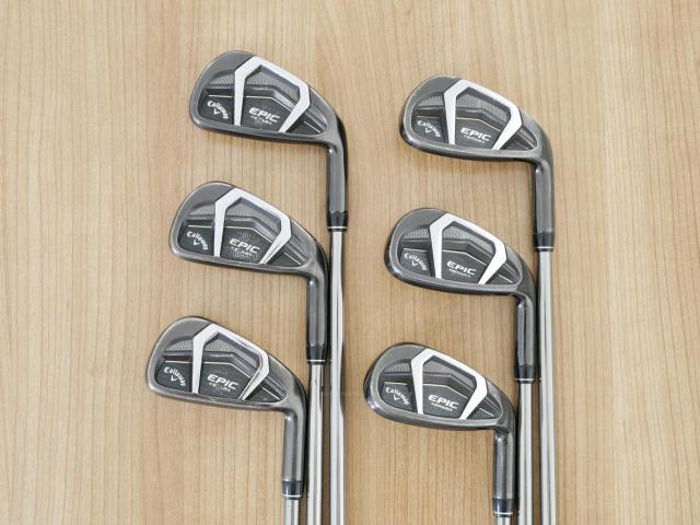Lady club : All : ชุดเหล็ก Callaway EPIC Star (ปี 2018 หน้าเด้ง โกงองศา ตีไกลมากๆ) มีเหล็ก 6-Pw,Aw (6 ชิ้น) ก้านกราไฟต์ Mitsubishi Grand Bassara i55 Flex L