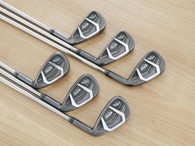 Lady club : All : ชุดเหล็ก Callaway EPIC Star (ปี 2018 หน้าเด้ง โกงองศา ตีไกลมากๆ) มีเหล็ก 6-Pw,Aw (6 ชิ้น) ก้านกราไฟต์ Mitsubishi Grand Bassara i55 Flex L