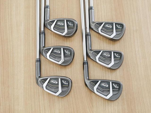 Lady club : All : ชุดเหล็ก Callaway EPIC Star (ปี 2018 หน้าเด้ง โกงองศา ตีไกลมากๆ) มีเหล็ก 6-Pw,Aw (6 ชิ้น) ก้านกราไฟต์ Mitsubishi Grand Bassara i55 Flex L