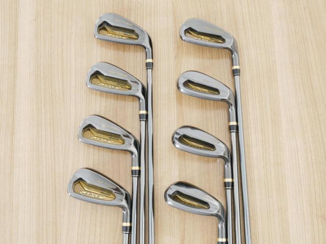 Iron set : Tourstage : ชุดเหล็ก Tourstage EXE Super Premium (ตัวท้อปสุด หน้าเด้ง) มีเหล็ก 5-Pw,Aw,Sw (8 ชิ้น) ก้านกราไฟต์ Flex R