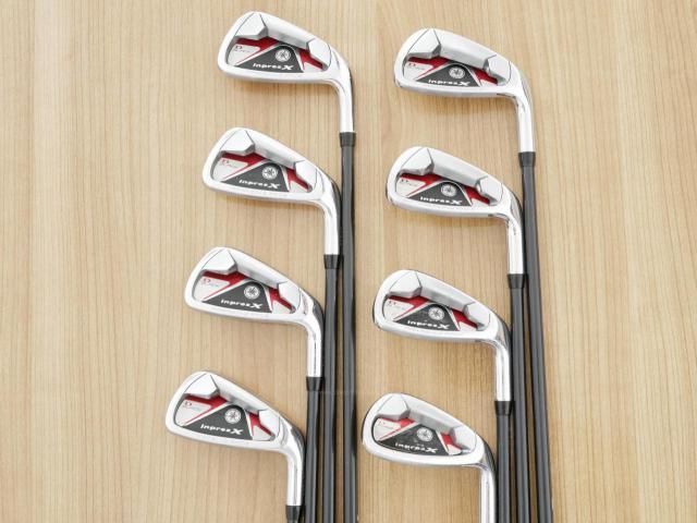 Iron set : Yamaha : ชุดเหล็ก Yamaha Inpres X D Black (หน้า Maraging เด้ง ไกลมากๆ) มีเหล็ก 4-Pw,Aw (8 ชิ้น) ก้านกราไฟต์ Flex R