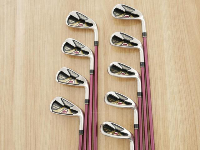 Iron set : Yonex : ชุดเหล็ก Yonex Royal DTP (ออกปี 2016 ท๊อปสุด ก้านดีมาก หน้าเด้ง ตีไกลสุดๆ) มีเหล็ก 5-Pw,Aw,As,Sw (9 ชิ้น) ก้านกราไฟต์ Flex SR