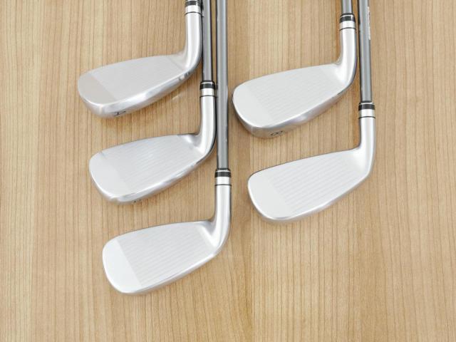 Iron set : PRGR : ชุดเหล็กกระเทย PRGR Super Egg Iron (รุ่นปี 2023 ตัวท๊อปสุด หน้าเด้งเกินกฏ ใช้แข่งไม่ได้ ตีไกลมากๆ) มีเหล็ก 7-Pw,Aw (5 ชิ้น) ก้านกราไฟต์ Flex R (M-37)