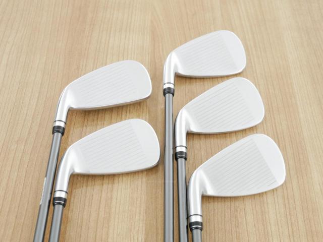 Iron set : PRGR : ชุดเหล็กกระเทย PRGR Super Egg Iron (รุ่นปี 2023 ตัวท๊อปสุด หน้าเด้งเกินกฏ ใช้แข่งไม่ได้ ตีไกลมากๆ) มีเหล็ก 7-Pw,Aw (5 ชิ้น) ก้านกราไฟต์ Flex R (M-37)