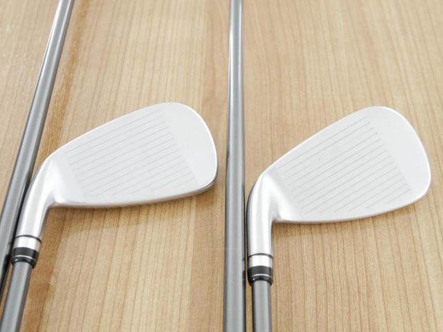 Iron set : PRGR : ชุดเหล็กกระเทย PRGR Super Egg Iron (รุ่นปี 2023 ตัวท๊อปสุด หน้าเด้งเกินกฏ ใช้แข่งไม่ได้ ตีไกลมากๆ) มีเหล็ก 7-Pw,Aw (5 ชิ้น) ก้านกราไฟต์ Flex R (M-37)