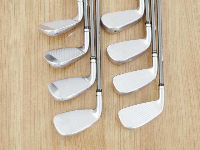 Iron set : PRGR : ชุดเหล็กกระเทย PRGR Super Egg Iron (รุ่นปี 2023 ตัวท๊อปสุด หน้าเด้งเกินกฏ ใช้แข่งไม่ได้ ตีไกลมากๆ) มีเหล็ก 6-Pw,Aw,As,Sw (8 ชิ้น) ก้านกราไฟต์ Flex R2 (M-35)