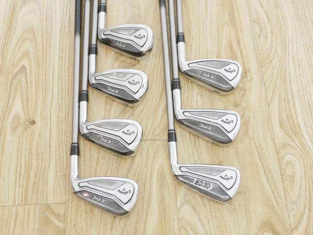 Iron set : Callaway : ชุดเหล็ก Callaway EPIC Forged Star (รุ่นท้อปสุด ปี 2020 ตีไกลกว่าปกติ 2 เบอร์) มีเหล็ก 6-Pw,Aw,Gw (7 ชิ้น) ก้านกราไฟต์ Fujikura Speeder Evolution Flex R
