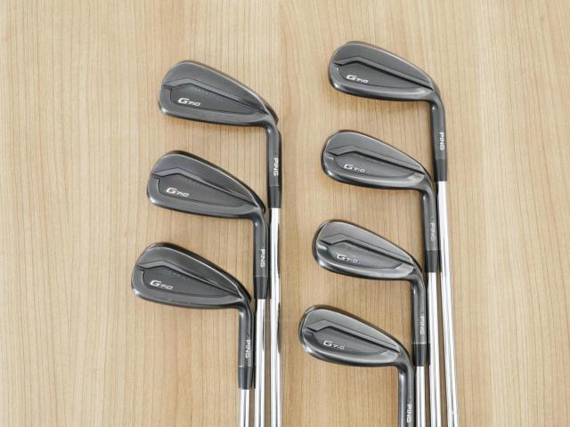 Iron set : Ping : ชุดเหล็ก Ping G710 (ปี 2021 Japan Spec. ใบใหญ่ ง่ายที่สุด ไกลที่สุดของ Ping) มีเหล็ก 6-Pw,Aw,Sw (7 ชิ้น)  ก้านเหล็ก NS Pro 950 NEO Flex R