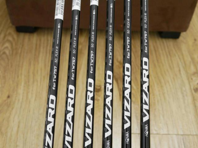 Iron set : Honma : **ของใหม่ ยังไม่แกะพลาสติก** ชุดเหล็ก Honma Tour World TW757P (รุ่นล่าสุด ออกปี 2022) มีเหล็ก 5-Pw (6 ชิ้น) ก้านกราไฟต์ Honma Vizard 50 Flex R