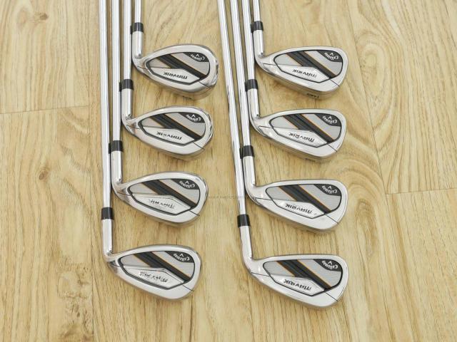 Iron set : Callaway : ชุดเหล็ก Callaway Mavrik (ปี 2020 ตีง่าย ไกลมากๆ) มีเหล็ก 6-Pw,Aw,Gw,Sw (8 ชิ้น) ก้านเหล็ก NS Pro Zelos 7 Flex S