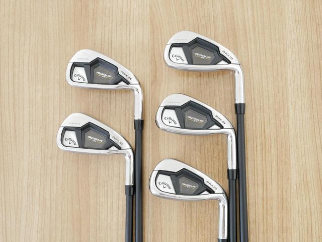 Iron set : Callaway : ชุดเหล็ก Callaway Rogue ST Max OS (ออกปี 2022 ตีง่ายสุดๆ ไกลสุดๆ) มีเหล็ก 6-Pw (5 ชิ้น) ก้านกราไฟต์ Fujikura VENTUS 5 Flex R