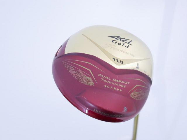 Driver : Tsuruya : ไดรเวอร์ Tsuruya AXEL Gold Premium IV (รุ่นปี 2021 ตัวท๊อป หน้าเด้งสุดๆ COR 0.87 ของใหม่ 4 หมื่น) Loft 11.5 Flex R