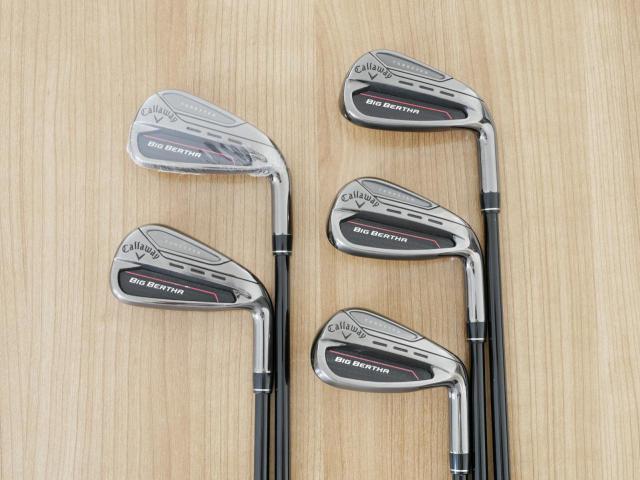Iron set : Callaway : ชุดเหล็ก Callaway Big Bertha (รุ่นล่าสุด ปี 2023 ตีง่ายที่สุดของ Callaway) มีเหล็ก 6-Pw (5 ชิ้น) ก้านกราไฟต์ Fujikura Speeder NX Flex R