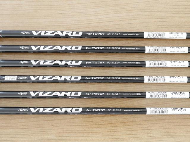 Iron set : Honma : **ของใหม่ ยังไม่แกะพลาสติก** ชุดเหล็ก Honma Tour World TW757P (ออกปี 2022) มีเหล็ก 5-Pw (6 ชิ้น) ก้านกราไฟต์ Honma Vizard 50 Flex R