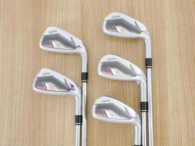 Iron set : Honma : **ของใหม่ ยังไม่แกะพลาสติก** ชุดเหล็ก Honma Tour World GS (ออกปี 2021 ใบใหญ่ ตีง่าย ไกล) มีเหล็ก 6-10 (5 ชิ้น) ก้านเหล็ก NS Pro ZELOS Flex S