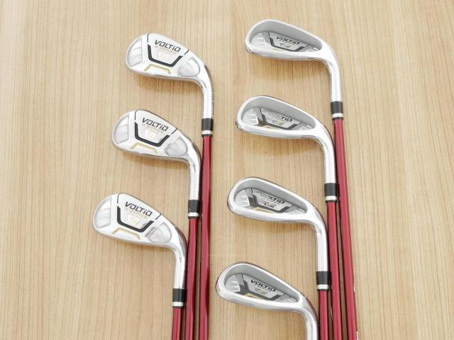 Iron set : Katana : ชุดเหล็ก Katana Voltio IV G Series I Silver (ปี 2017) มีเหล็ก 6-Pw,Aw,Sw (7 ชิ้น เหล็กยาวเป็นกระเทย) ก้านกราไฟต์ Fujikura Speeder 360 Flex R