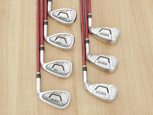 Iron set : Katana : ชุดเหล็ก Katana Voltio IV G Series I Silver (ปี 2017) มีเหล็ก 6-Pw,Aw,Sw (7 ชิ้น เหล็กยาวเป็นกระเทย) ก้านกราไฟต์ Fujikura Speeder 360 Flex R