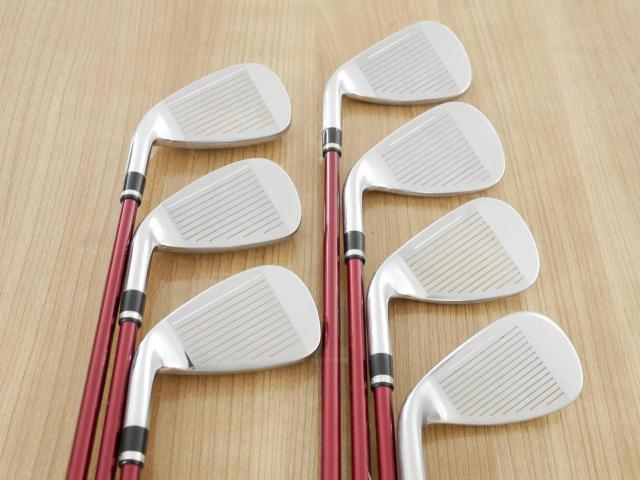 Iron set : Katana : ชุดเหล็ก Katana Voltio IV G Series I Silver (ปี 2017) มีเหล็ก 6-Pw,Aw,Sw (7 ชิ้น เหล็กยาวเป็นกระเทย) ก้านกราไฟต์ Fujikura Speeder 360 Flex R