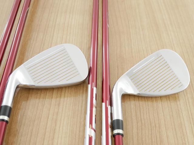 Iron set : Katana : ชุดเหล็ก Katana Voltio IV G Series I Silver (ปี 2017) มีเหล็ก 6-Pw,Aw,Sw (7 ชิ้น เหล็กยาวเป็นกระเทย) ก้านกราไฟต์ Fujikura Speeder 360 Flex R