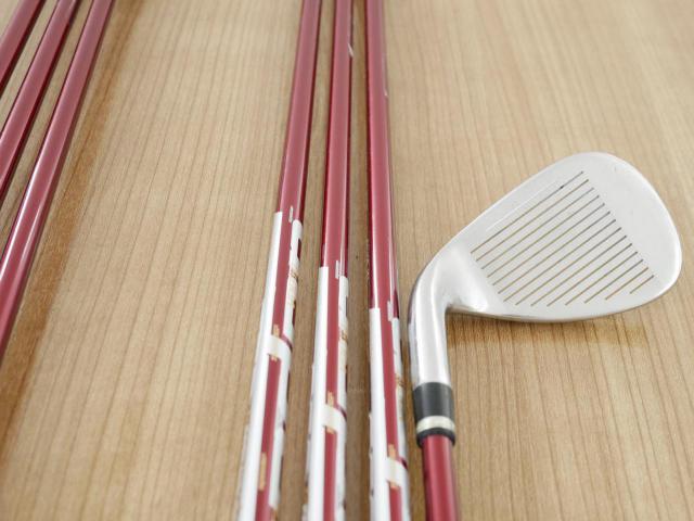 Iron set : Katana : ชุดเหล็ก Katana Voltio IV G Series I Silver (ปี 2017) มีเหล็ก 6-Pw,Aw,Sw (7 ชิ้น เหล็กยาวเป็นกระเทย) ก้านกราไฟต์ Fujikura Speeder 360 Flex R