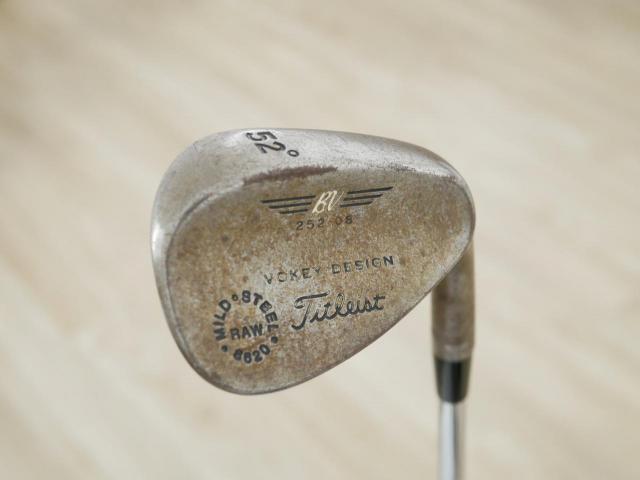 Wedge : Other : Wedge Titleist Vokey Design Mild Steel Raw Loft 52 ก้านเหล็ก NS Pro 950 Flex S