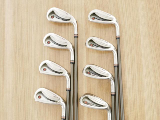 Iron set : PRGR : ชุดเหล็ก PRGR Premium Red TR-X 505 (รุ่นท็อป หน้าเด้ง ตีง่ายไกลมาก) มีเหล็ก 5-Pw,Aw,Sw (8 ชิ้น) ก้านกราไฟต์  M-40 Flex SR