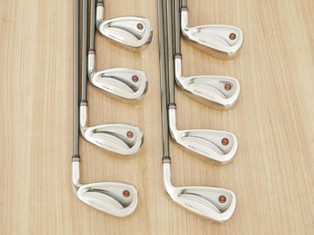 Iron set : PRGR : ชุดเหล็ก PRGR Premium Red TR-X 505 (รุ่นท็อป หน้าเด้ง ตีง่ายไกลมาก) มีเหล็ก 5-Pw,Aw,Sw (8 ชิ้น) ก้านกราไฟต์  M-40 Flex SR