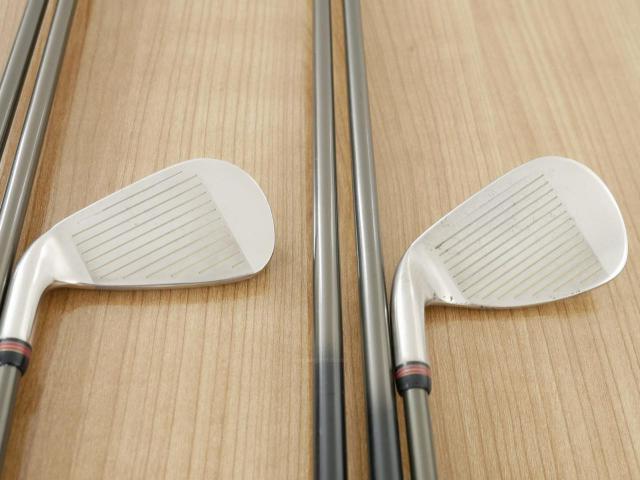 Iron set : PRGR : ชุดเหล็ก PRGR Premium Red TR-X 505 (รุ่นท็อป หน้าเด้ง ตีง่ายไกลมาก) มีเหล็ก 5-Pw,Aw,Sw (8 ชิ้น) ก้านกราไฟต์  M-40 Flex SR