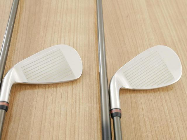 Iron set : PRGR : ชุดเหล็ก PRGR Premium Red TR-X 505 (รุ่นท็อป หน้าเด้ง ตีง่ายไกลมาก) มีเหล็ก 5-Pw,Aw,Sw (8 ชิ้น) ก้านกราไฟต์  M-40 Flex SR