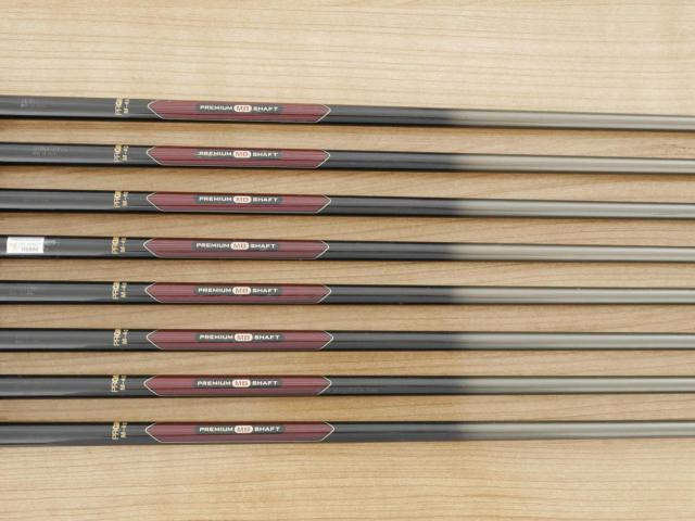 Iron set : PRGR : ชุดเหล็ก PRGR Premium Red TR-X 505 (รุ่นท็อป หน้าเด้ง ตีง่ายไกลมาก) มีเหล็ก 5-Pw,Aw,Sw (8 ชิ้น) ก้านกราไฟต์  M-40 Flex SR