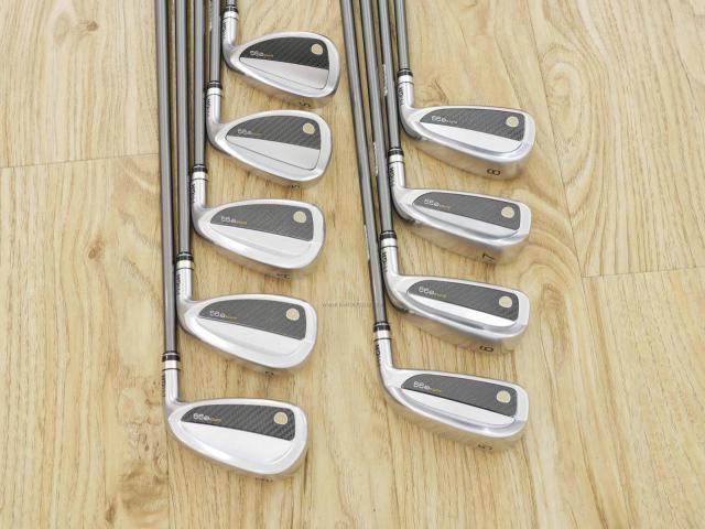 Iron set : PRGR : ชุดเหล็กกระเทย PRGR Super Egg Iron (รุ่นล่าสุด ปี 2023 ตัวท๊อปสุด หน้าเด้งเกินกฏ ใช้แข่งไม่ได้ ตีไกลมากๆ) มีเหล็ก 5-Pw,Aw,As,Sw (9 ชิ้น) ก้านกราไฟต์ Flex SR (M-40)