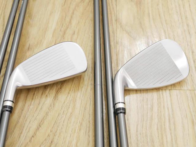 Iron set : PRGR : ชุดเหล็กกระเทย PRGR Super Egg Iron (รุ่นล่าสุด ปี 2023 ตัวท๊อปสุด หน้าเด้งเกินกฏ ใช้แข่งไม่ได้ ตีไกลมากๆ) มีเหล็ก 5-Pw,Aw,As,Sw (9 ชิ้น) ก้านกราไฟต์ Flex SR (M-40)