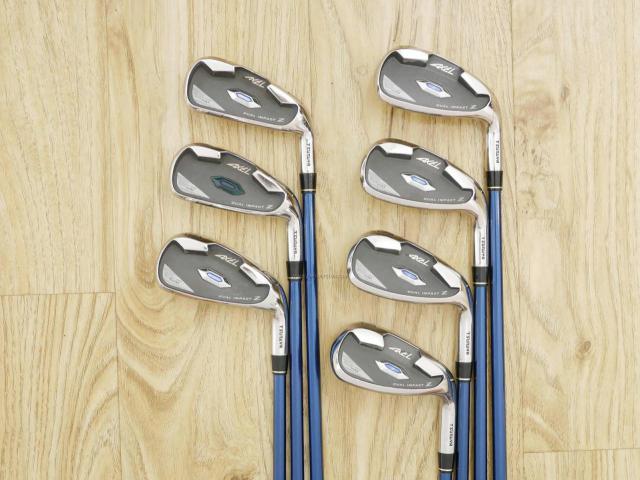 Iron set : Tsuruya : ชุดเหล็ก Tsuruya AXEL Dual Impact Z HM (หน้าเด้ง) มีเหล็ก 5-Pw,Aw (7 ชิ้น) ก้านกราไฟต์ Flex R