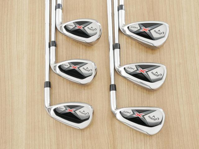 Iron set : Callaway : ชุดเหล็ก Callaway X Hot มีเหล็ก 7-Pw,Aw,Sw (6 ชิ้น) ก้านเหล็ก Flex S