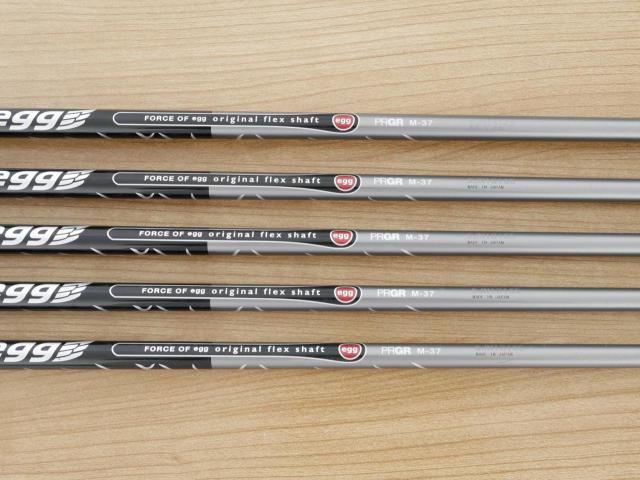 Iron set : PRGR : ชุดเหล็กกระเทย PRGR New Egg Iron (รุ่นปี 2017 ตีง่ายและไกลมาก) มีเหล็ก 6-Pw (5 ชิ้น) ก้านกราไฟต์ Flex R (M-37)