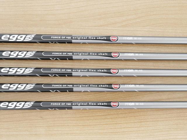 Iron set : PRGR : ชุดเหล็กกระเทย PRGR New Egg Iron (รุ่นปี 2017 ตีง่ายและไกลมาก) มีเหล็ก 7-Pw,Aw (5 ชิ้น) ก้านกราไฟต์ Flex SR (M-40)