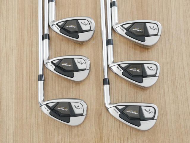 Iron set : Callaway : ชุดเหล็ก Callaway Rogue ST Max (ออกปี 2022 ตีง่าย ไกลมาก) มีเหล็ก 6-Pw,Aw (6 ชิ้น) ก้านเหล็ก NS Pro Zelos 7 Flex S