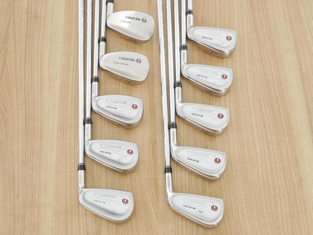 Iron set : Maruman : ชุดเหล็ก Maruman M1 Milled Back) มีเหล็ก 3-Pw,Pw,Aw,Sw (10 ชิ้น) ก้านเหล็ก NS PRO 950GH Flex R