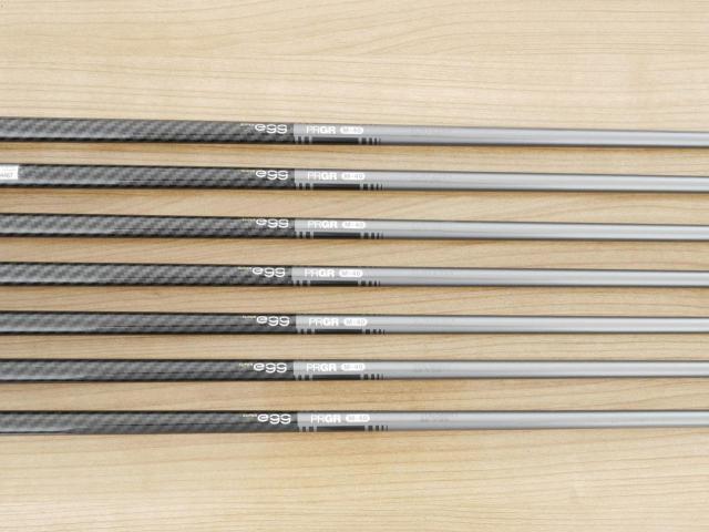 Iron set : PRGR : ชุดเหล็กกระเทย PRGR Super Egg Iron (รุ่นปี 2023 ตัวท๊อปสุด หน้าเด้งเกินกฏ ใช้แข่งไม่ได้ ตีไกลมากๆ) มีเหล็ก 7-Pw,Aw,As,Sw (7 ชิ้น)  ก้านกราไฟต์ Flex SR (M-40)