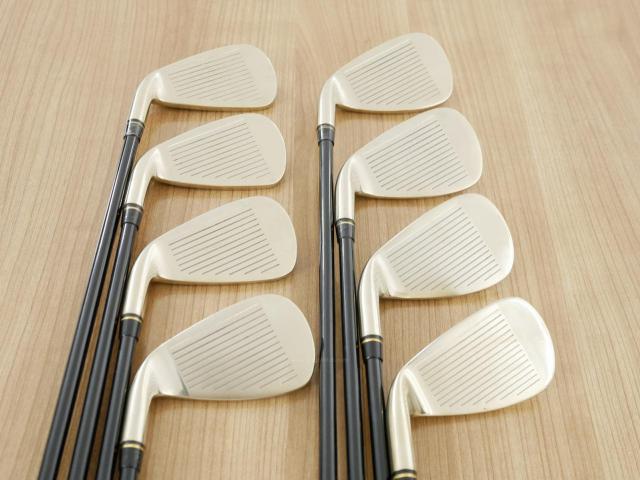 Iron set : Kasco : ชุดเหล็ก Kasco LEIOS J (หน้าเด้ง ตีไกล ง่าย) มีเหล็ก 5-Pw,Aw,Sw (8 ชิ้น) ก้านกราไฟต์ Flex R