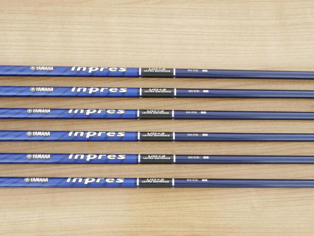 Iron set : Yamaha : ชุดเหล็ก Yamaha Inpres UD+2 (ออกปี 2019 ตีไกลที่สุด ไกลกว่าเหล็กทั่วไป 2 เบอร์ หน้าเด้ง COR 0.822) มีเหล็ก 7-Pw,Aw,As (6 ชิ้น) ก้านกราไฟต์ Flex R