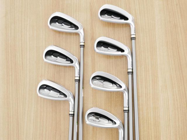 Iron set : PRGR : ชุดเหล็กกระเทย PRGR Egg PC (รุ่นปี 2019 ตีง่ายและไกลมากๆ โกงสุดๆ) มีเหล็ก 6-Pw,Aw,As (7 ชิ้น) ก้านกราไฟต์ M-40 Flex SR