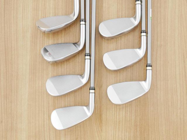 Iron set : PRGR : ชุดเหล็กกระเทย PRGR Egg PC (รุ่นปี 2019 ตีง่ายและไกลมากๆ โกงสุดๆ) มีเหล็ก 6-Pw,Aw,As (7 ชิ้น) ก้านกราไฟต์ M-40 Flex SR