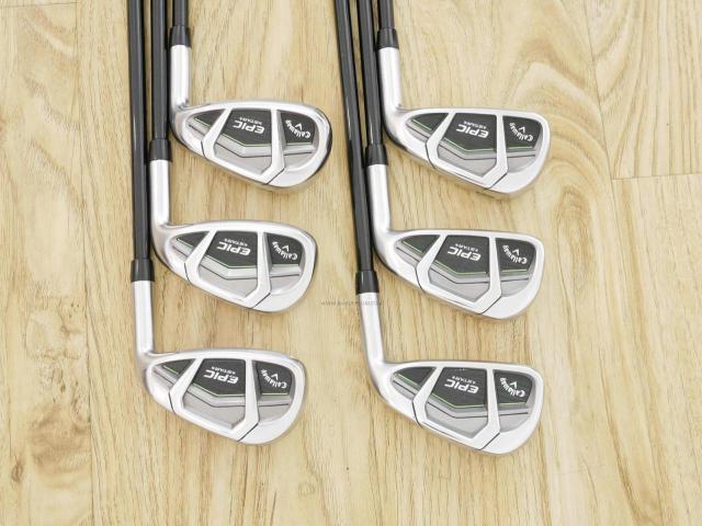 Iron set : Callaway : ชุดเหล็ก Callaway EPIC Star (ปี 2018 หน้าเด้ง โกงองศา ตีไกลมากๆ) มีเหล็ก 6-Pw,Aw (6 ชิ้น) ก้านกราไฟต์ Fujikura Speeder Evolution Flex R
