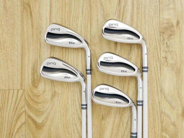 Lady club : All : ชุดเหล็ก Ping G Le 3 (รุ่นล่าสุด ออกปี 2024 ใบใหญ่ ตีง่ายมาก) มีเหล็ก 7-Pw,Sw (5 ชิ้น) ก้านกราไฟต์ Ping ULT 250 J Flex A (Lady)