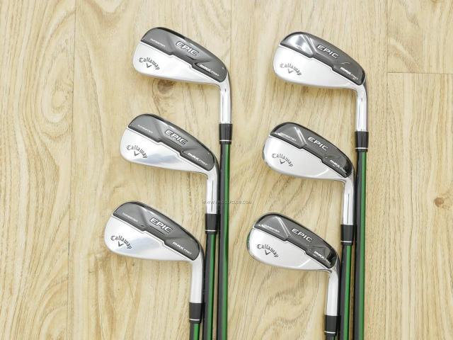 Iron set : Callaway : ชุดเหล็ก Callaway EPIC Max Fast (รุ่นแพงสุด ไกลสุดของ Callaway ปี 2021) มีเหล็ก 6-Pw,Aw (6 ชิ้น) ก้านกราไฟต์ Fujikura Speeder Evolution Flex R